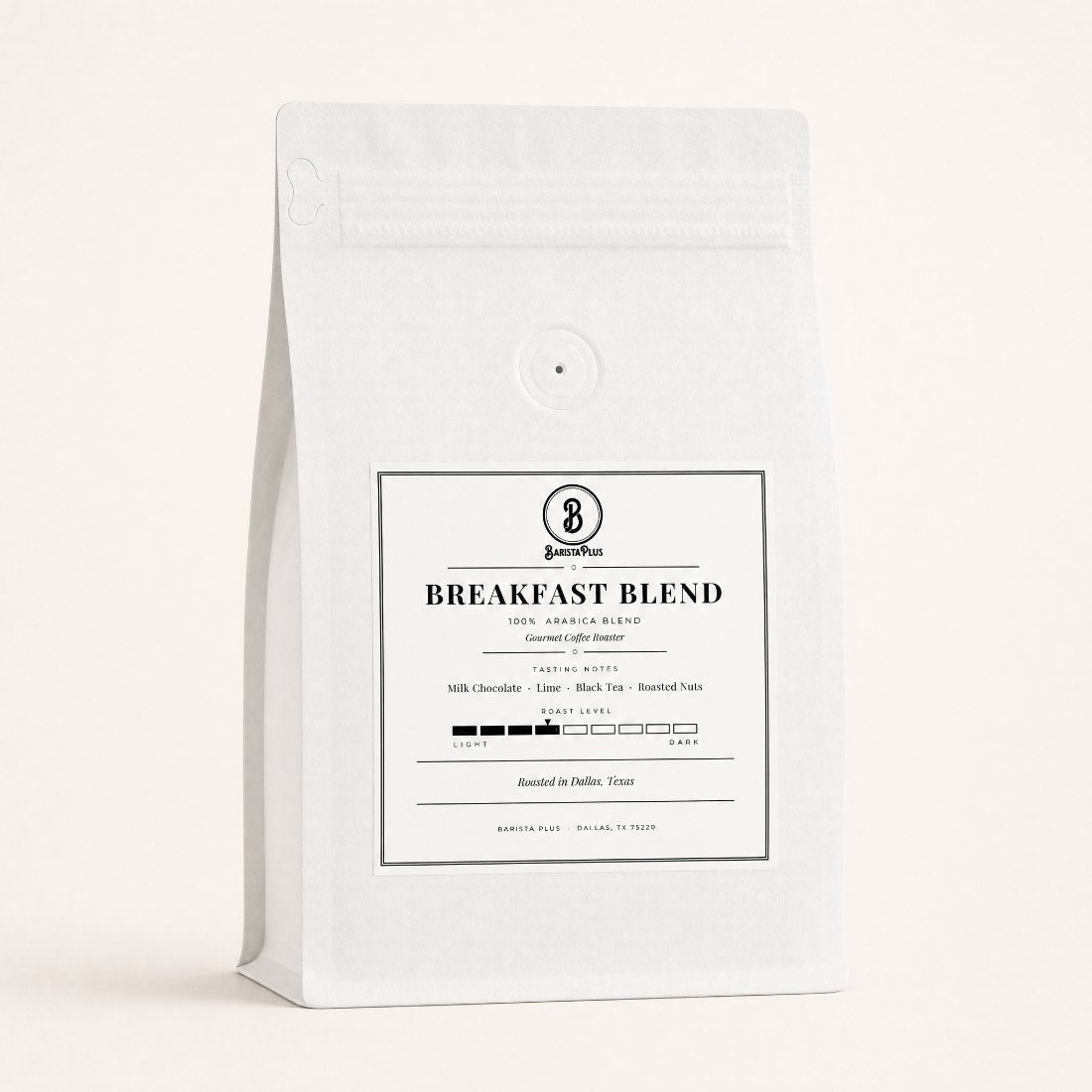 Breakfast Blend — Medium − roast, 12 oz bag — Barista Plus Coffee