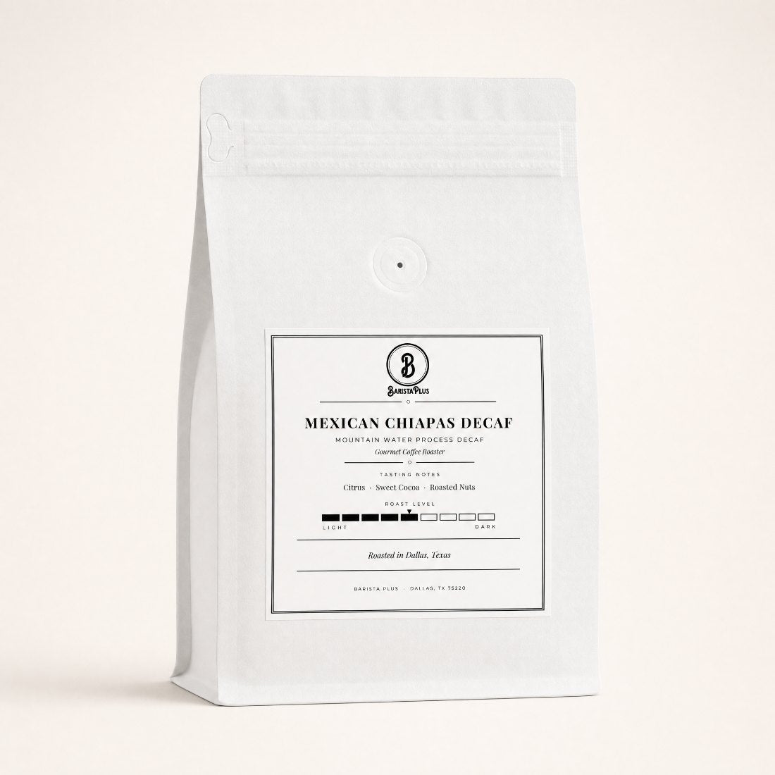 Chiapas Decaf — Medium roast, 12 oz bag — Barista Plus Coffee