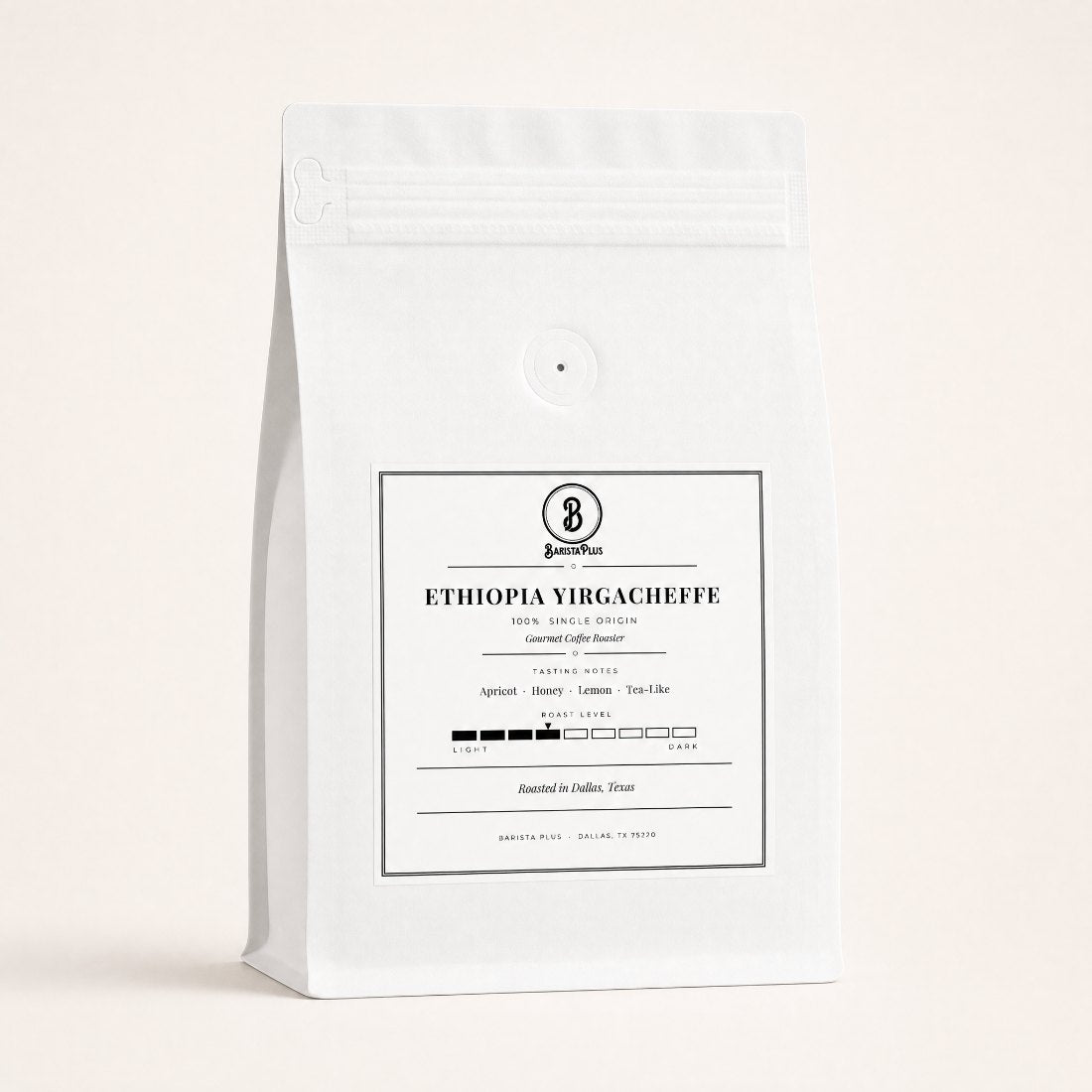 Ethiopia Yirgacheffe — Medium − roast, 12 oz bag — Barista Plus Coffee