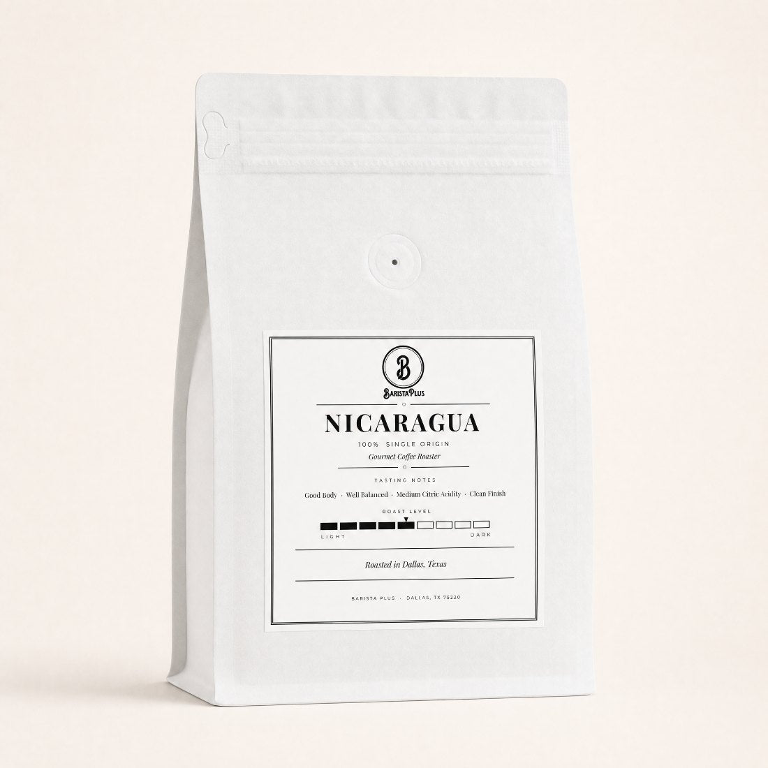 Nicaragua — Medium roast, 12 oz bag — Barista Plus Coffee